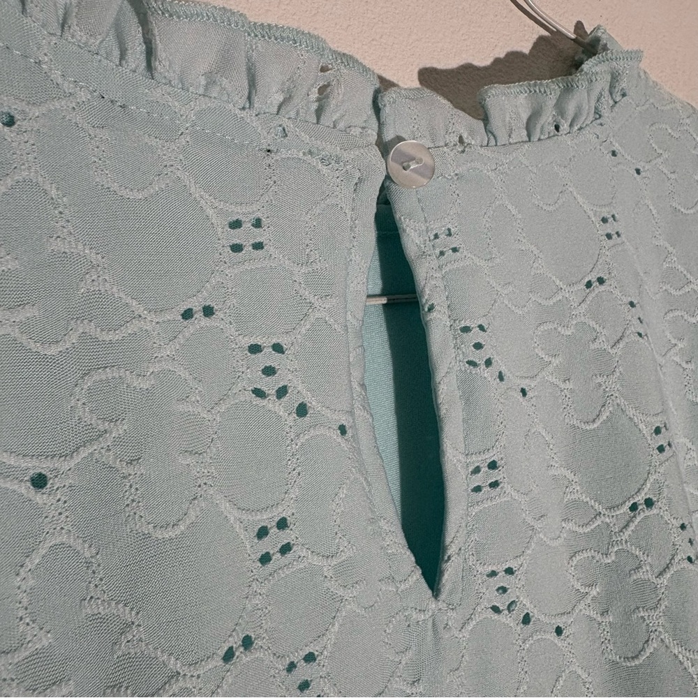 Women’s Sleeveless Stretchy Lace Top - Mint SZ M - Picture 9 of 11